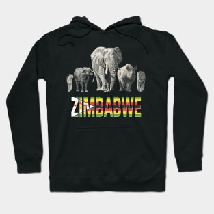 Africa's Big Five Zimbabwe Pride Wildlife Hoodie